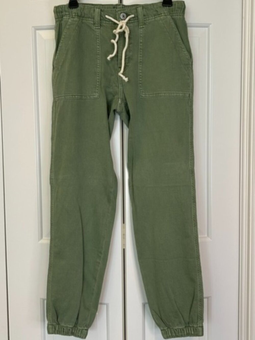 NWT American Eagle Tomgirl Stretch Utility Jogger Pants Olive Green 4 Long